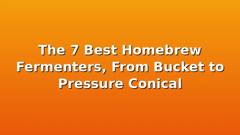 The 7 Best Homebrew Fermenters, From Bucket to Pressure Conical - MaltDock review with measurements and honest opinion